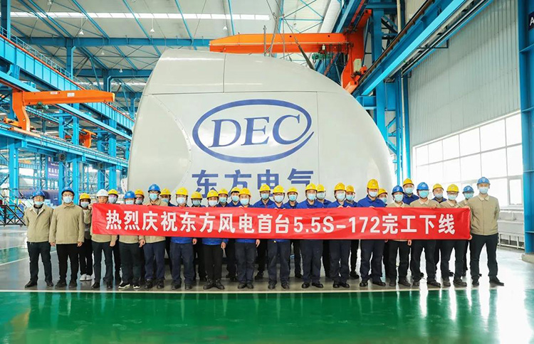 開啟“6MW時代”！國內(nèi)陸上單機(jī)容量最大風(fēng)電機(jī)組下線